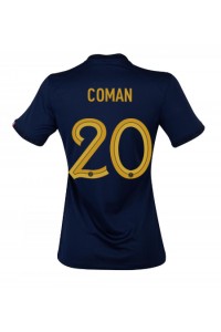 Frankrike Kingsley Coman #20 Fotballdrakt Hjemme Klær Dame VM 2022 Korte ermer